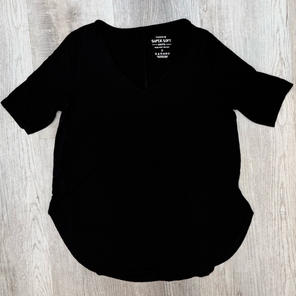 Torrid Favorite V-Neck Tunic Tee Bundle Black And Grey Textured Women’s  L - Picture 8 of 12